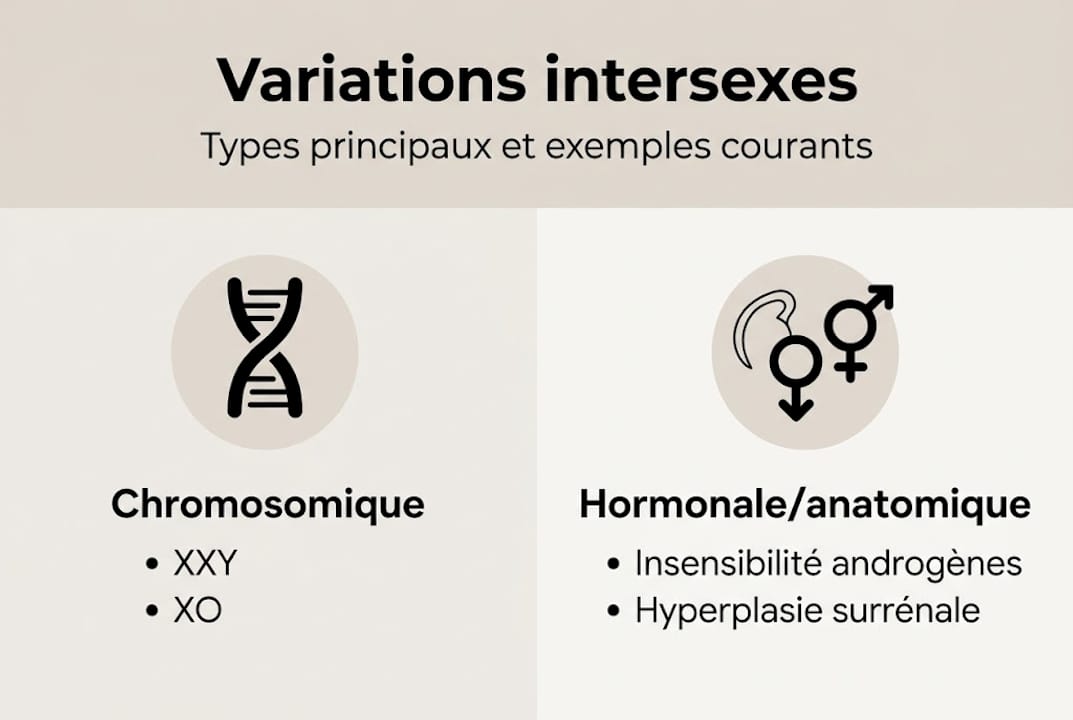 Infographie : panorama des différentes formes d’intersexuation