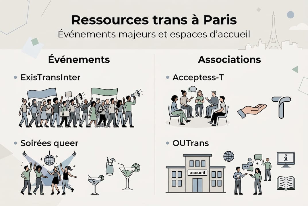 Panorama des ressources et rendez-vous trans à Paris