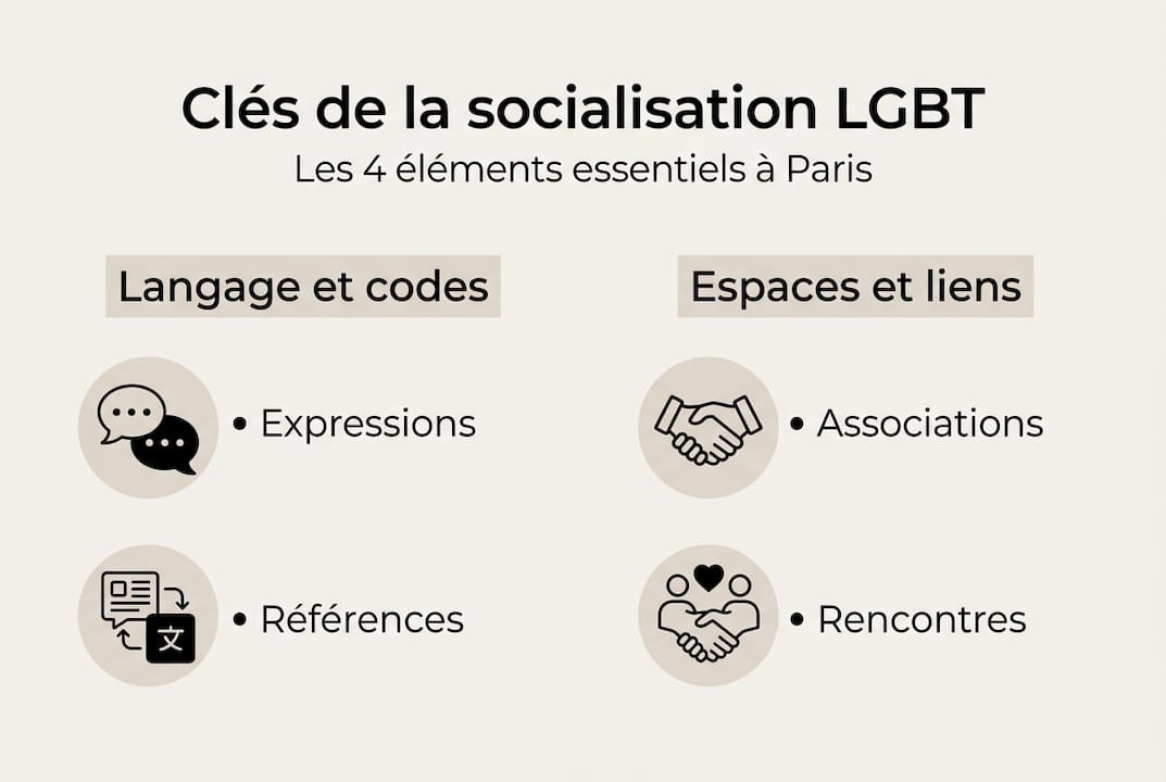 Infographie : 4 leviers essentiels pour favoriser la socialisation au sein de la communauté LGBT