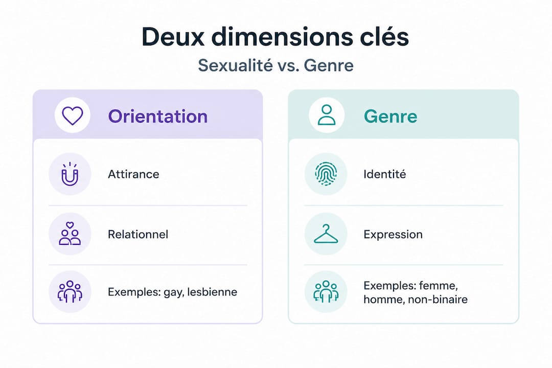 Infographie : comprendre la différence entre orientation sexuelle et identité de genre