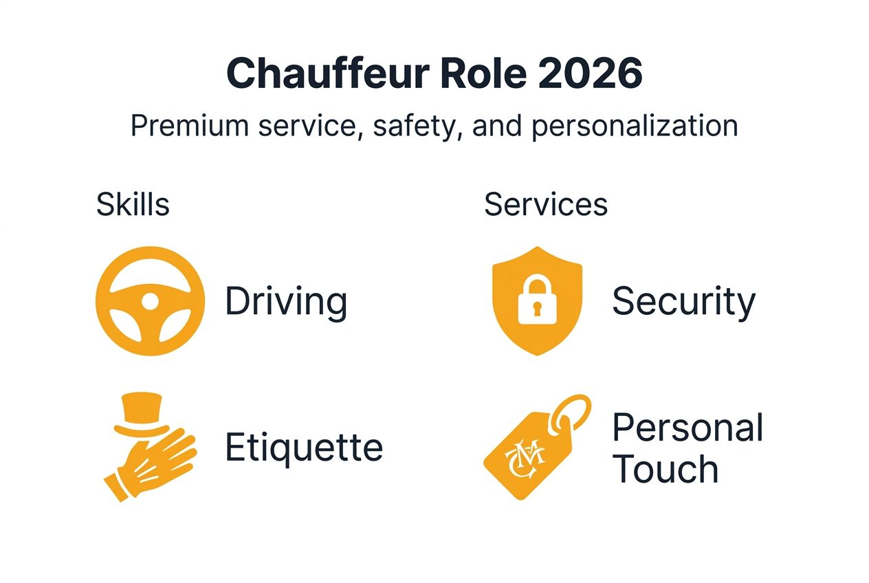 Infographic highlights luxury chauffeur key skills and services