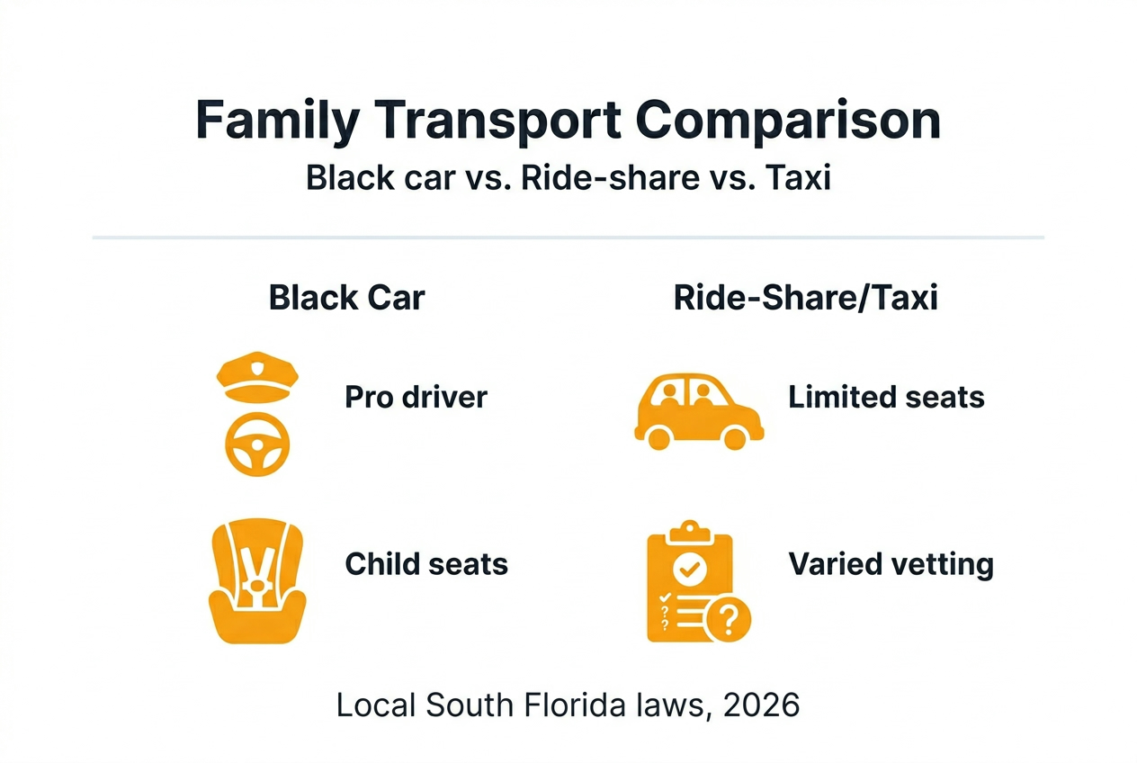 Infographic comparing family car service options