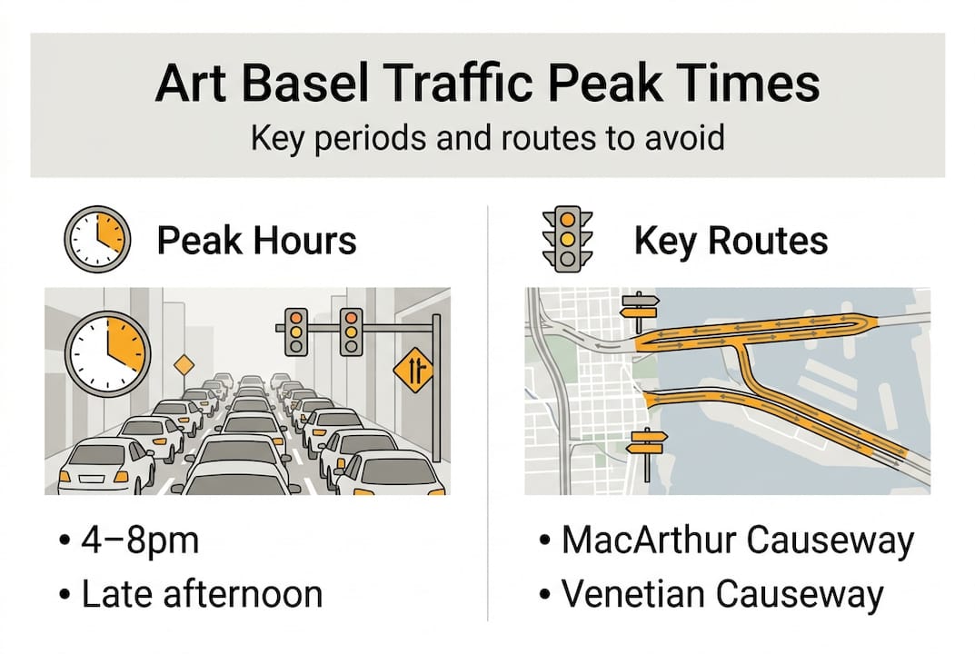 Miami VIP Car Service - 1776426802325 Infographic of event traffic peak times and routes Infographic of event traffic peak times and routes