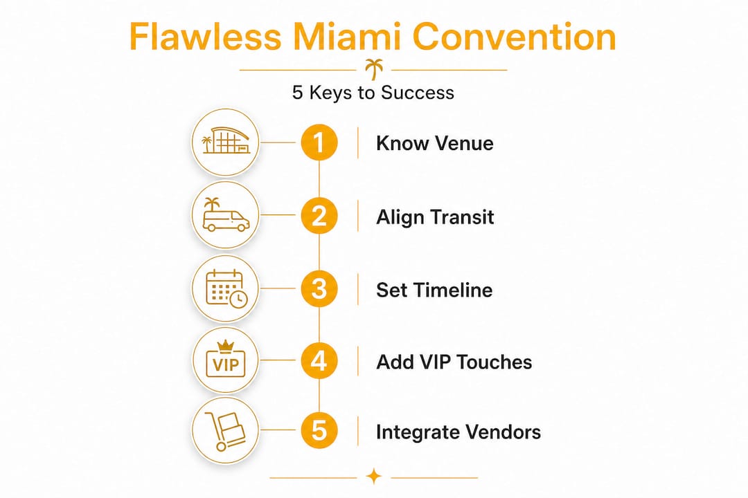 Infographic flawless Miami convention planning steps