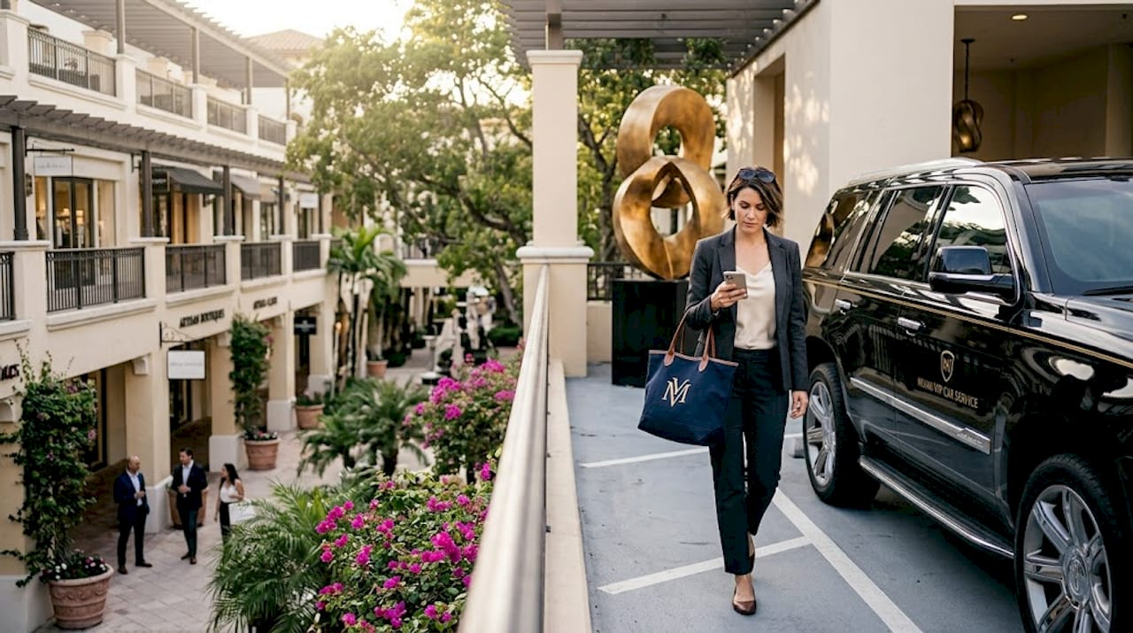 Shopper in Aventura Mall parking garage