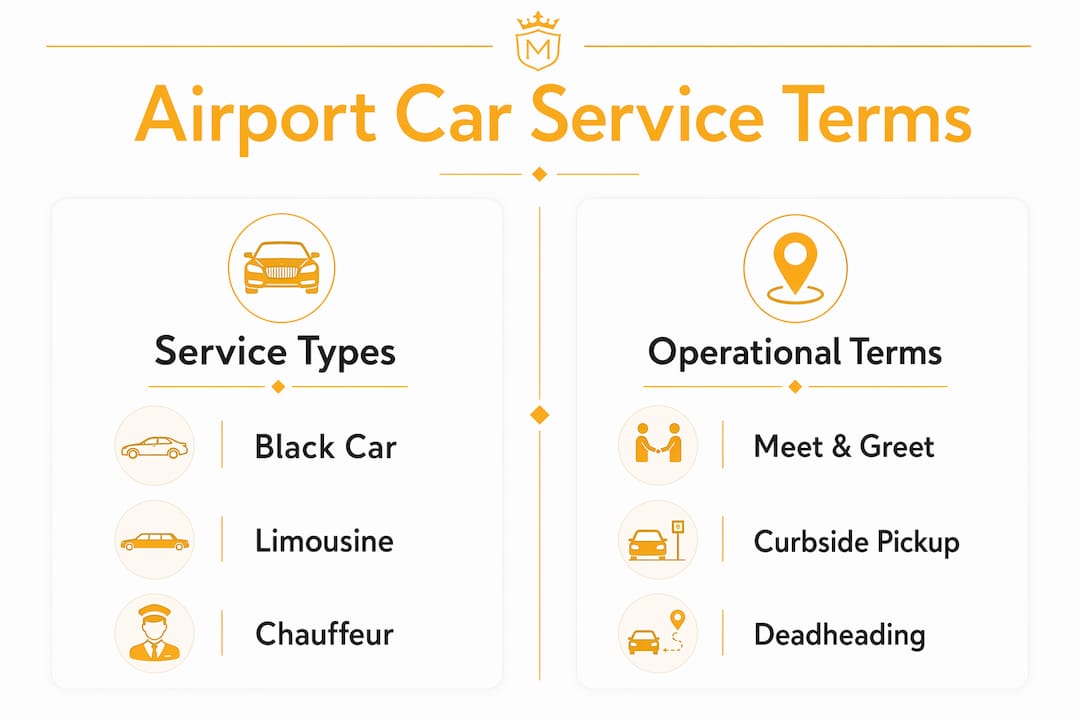 Miami VIP Car Service - 1780127101196 Infographic comparing airport car service types and operational terms Infographic comparing airport car service types and operational terms