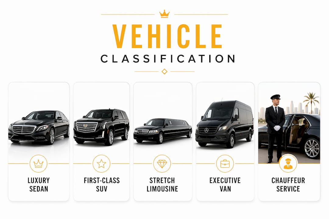 Infographic of executive vehicle classifications