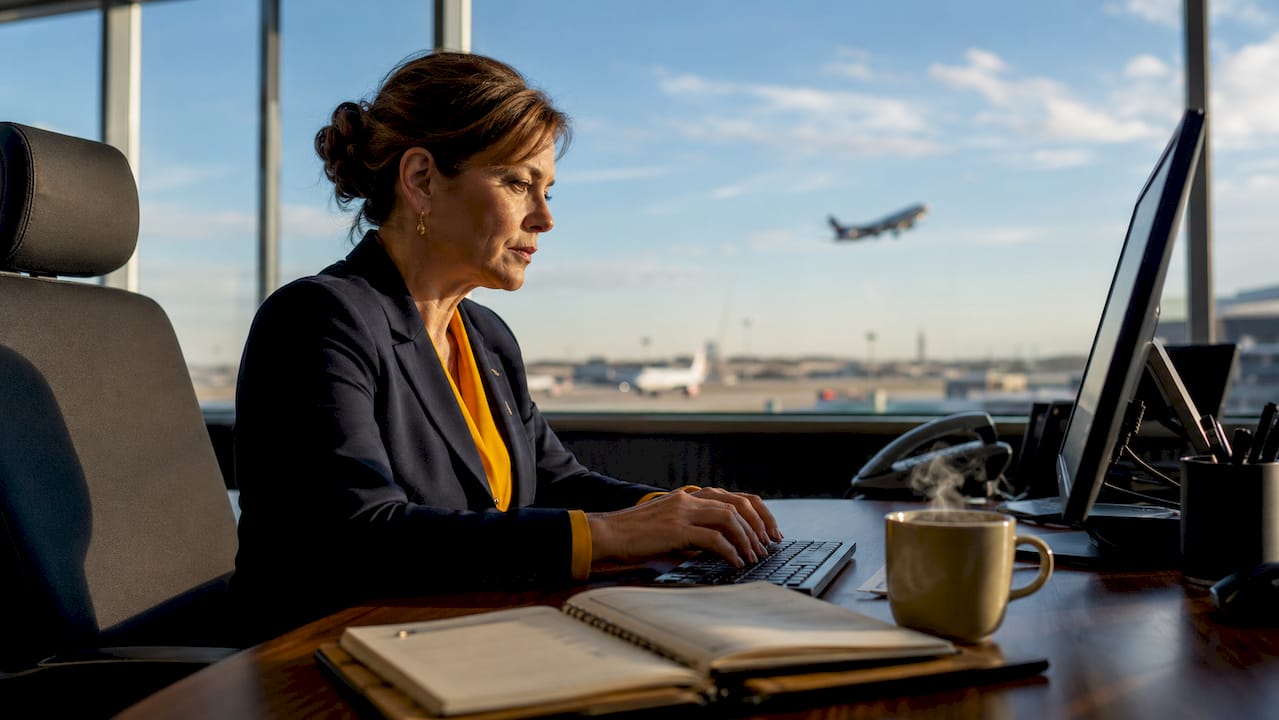 Dispatcher monitoring flight tracking data