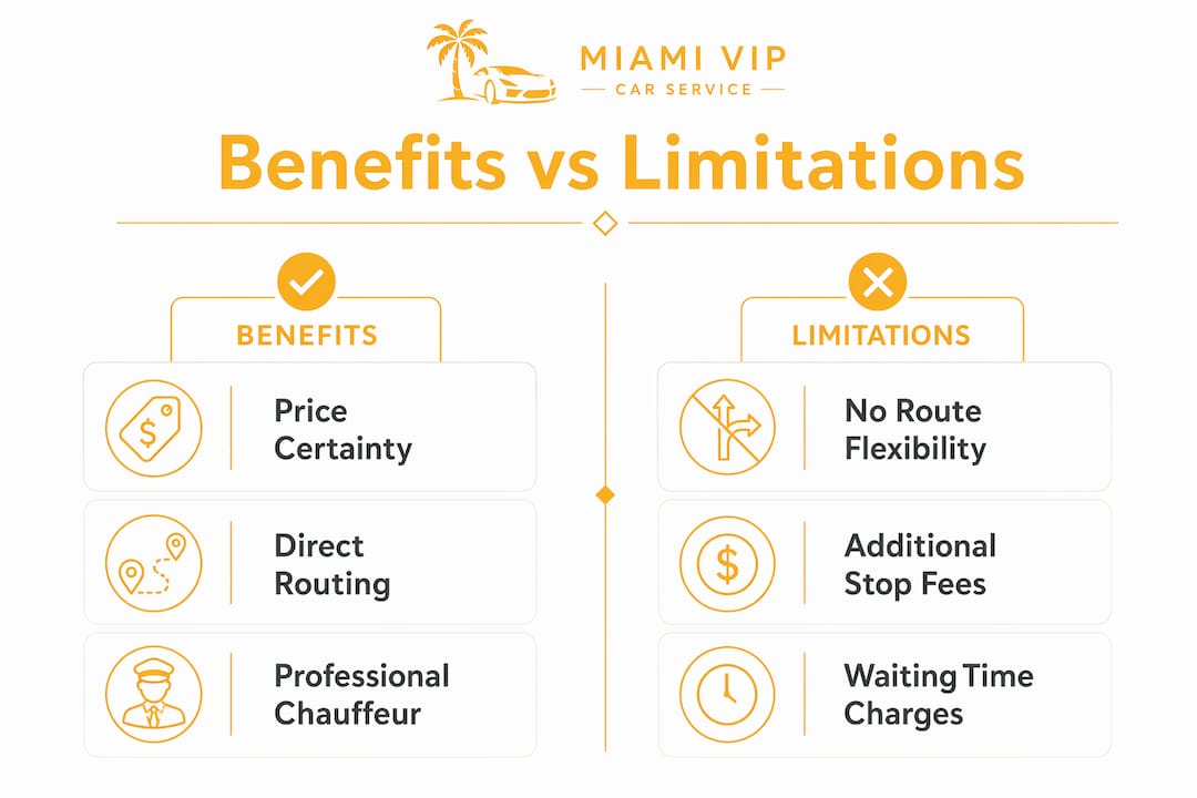 Infographic comparing benefits and limitations