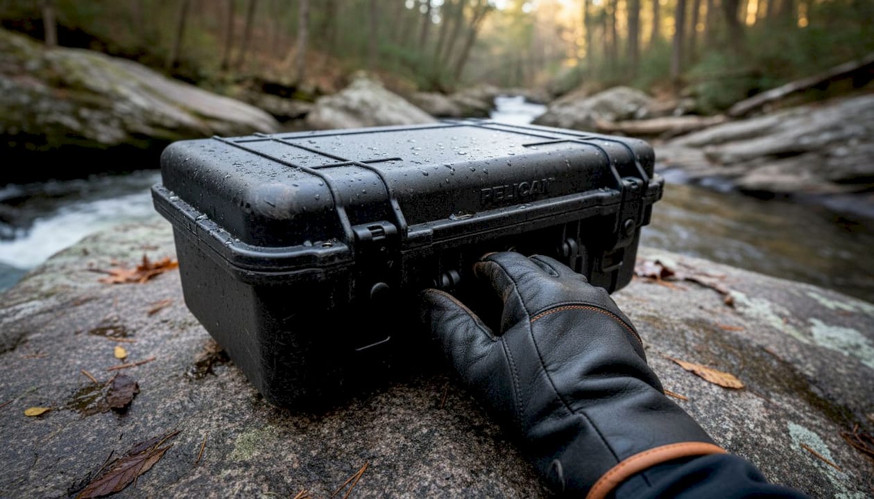 Test pratique : Comment le Pelican Case se comporte-t-il sur des rochers humides ?