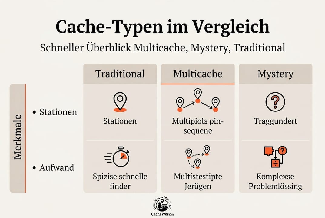 Infographie : Aperçu des différents types de caches et de leurs caractéristiques en comparaison directe