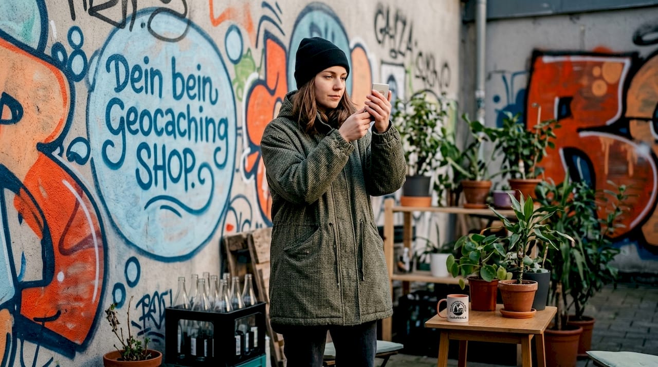 Eine Frau setzt ihre Silhouette gekonnt mit einem urbanen Layering-Look in Szene.