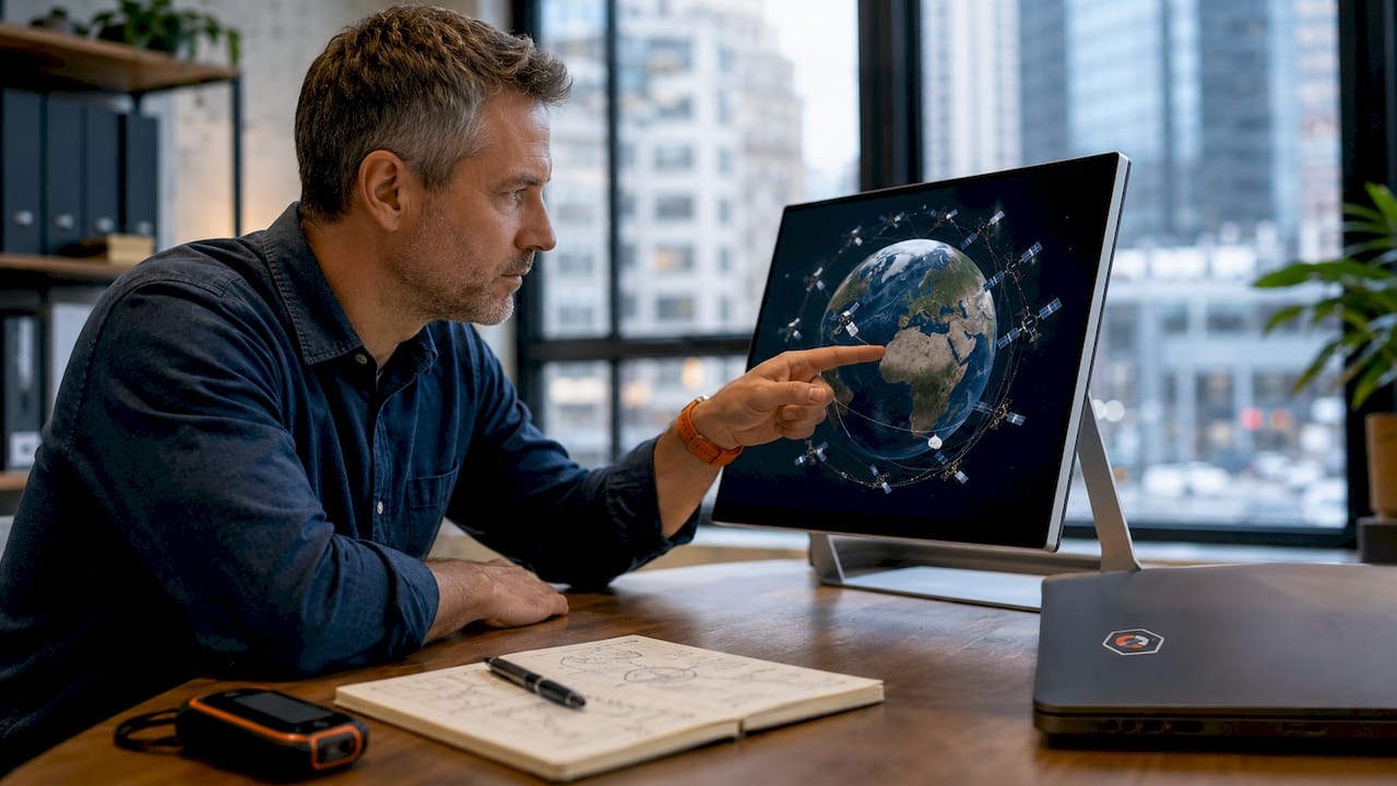 Ein Fachmann erklärt, wo sich die GPS-Satelliten aktuell befinden.