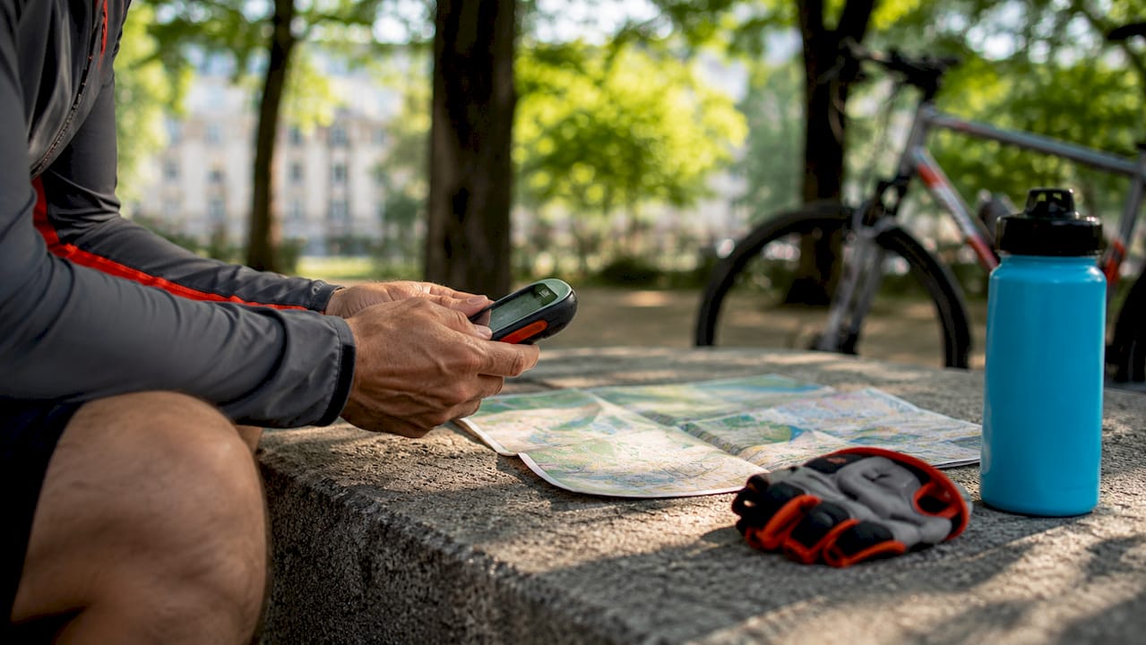 So bereitest du dich optimal auf eine Fahrrad-Geocaching-Tour vor: Mit GPS-Gerät und detaillierten Karten behältst du immer den Überblick und findest garantiert jeden versteckten Schatz.