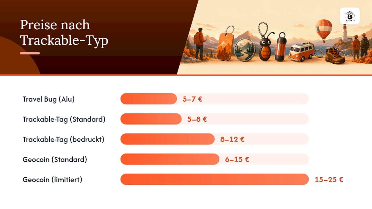 Wie viel kosten Trackables je nach Typ? — overview diagram