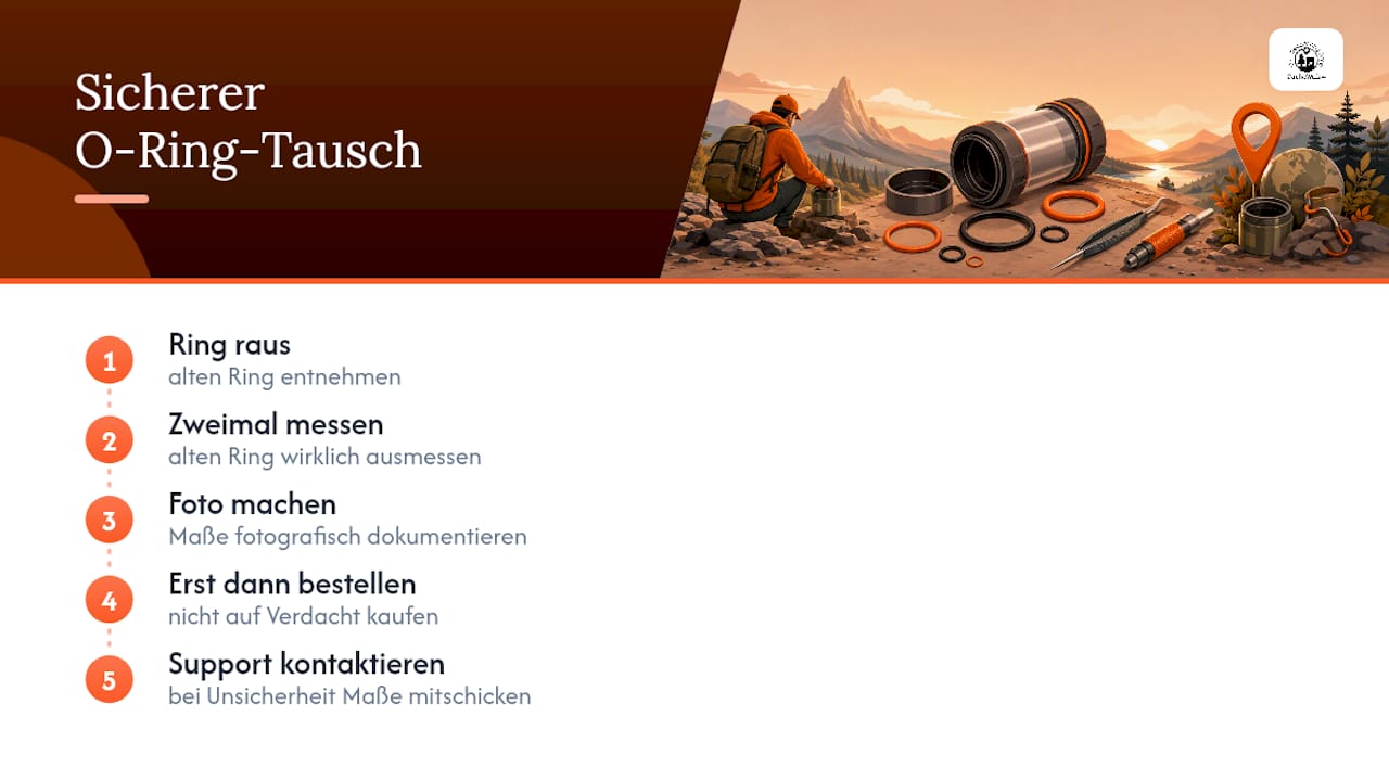 Was ich beim O-Ring-Tausch immer wieder falsch laufen sehe — overview diagram