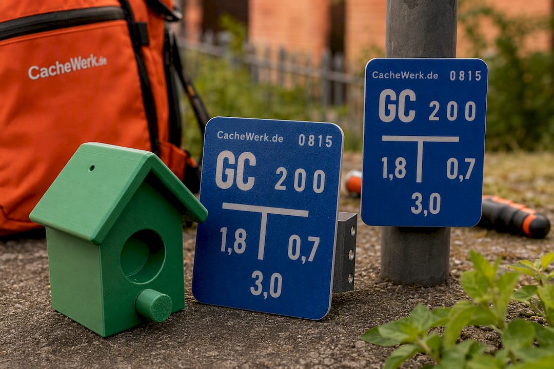 Geocaching Vogelhaus Medium – Geocaching Versteck mit Schraub‑Mechanik by CacheWerk