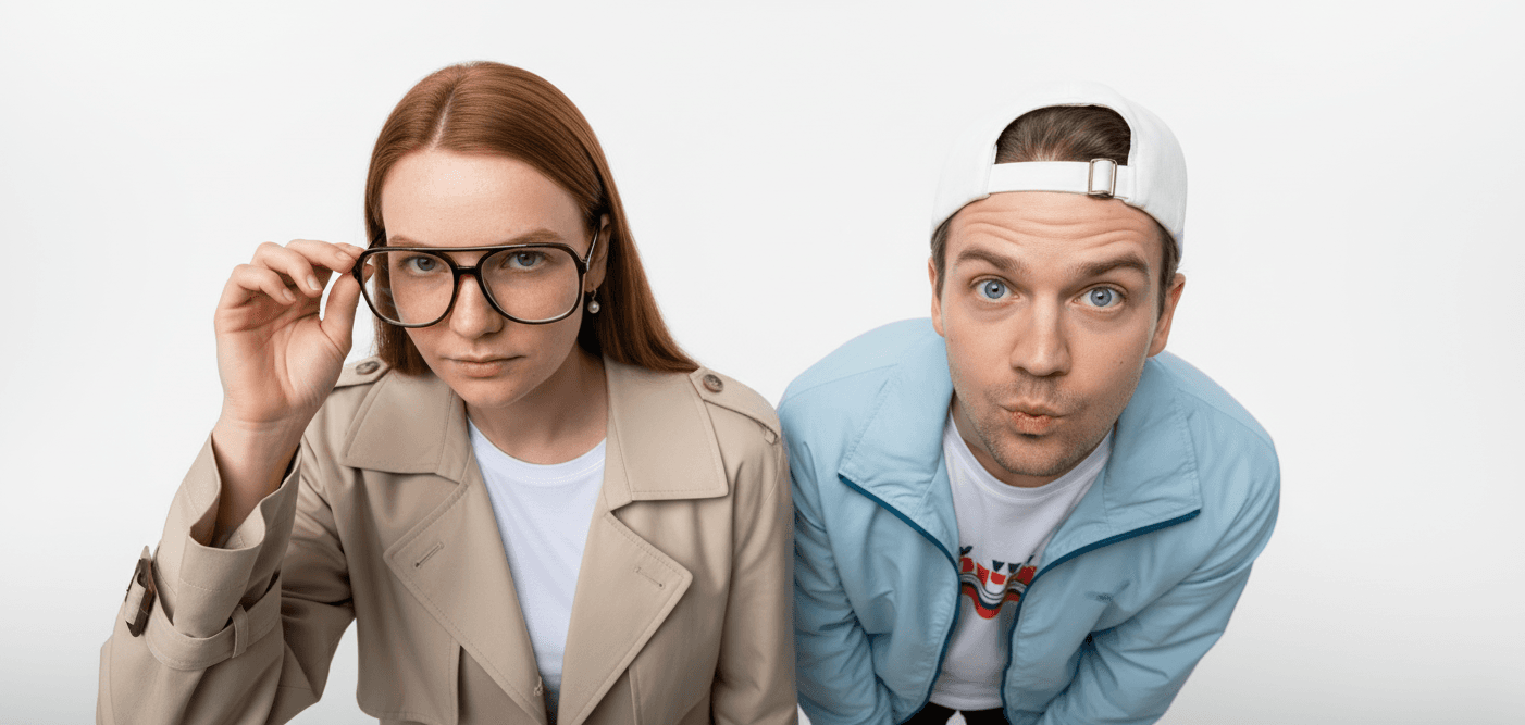 Employee reviewing AI-generated couple photos