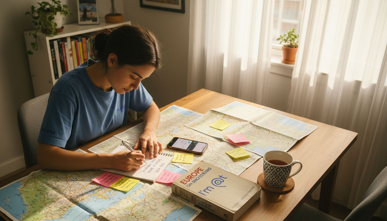 Traveler preparing for cultural immersion trip