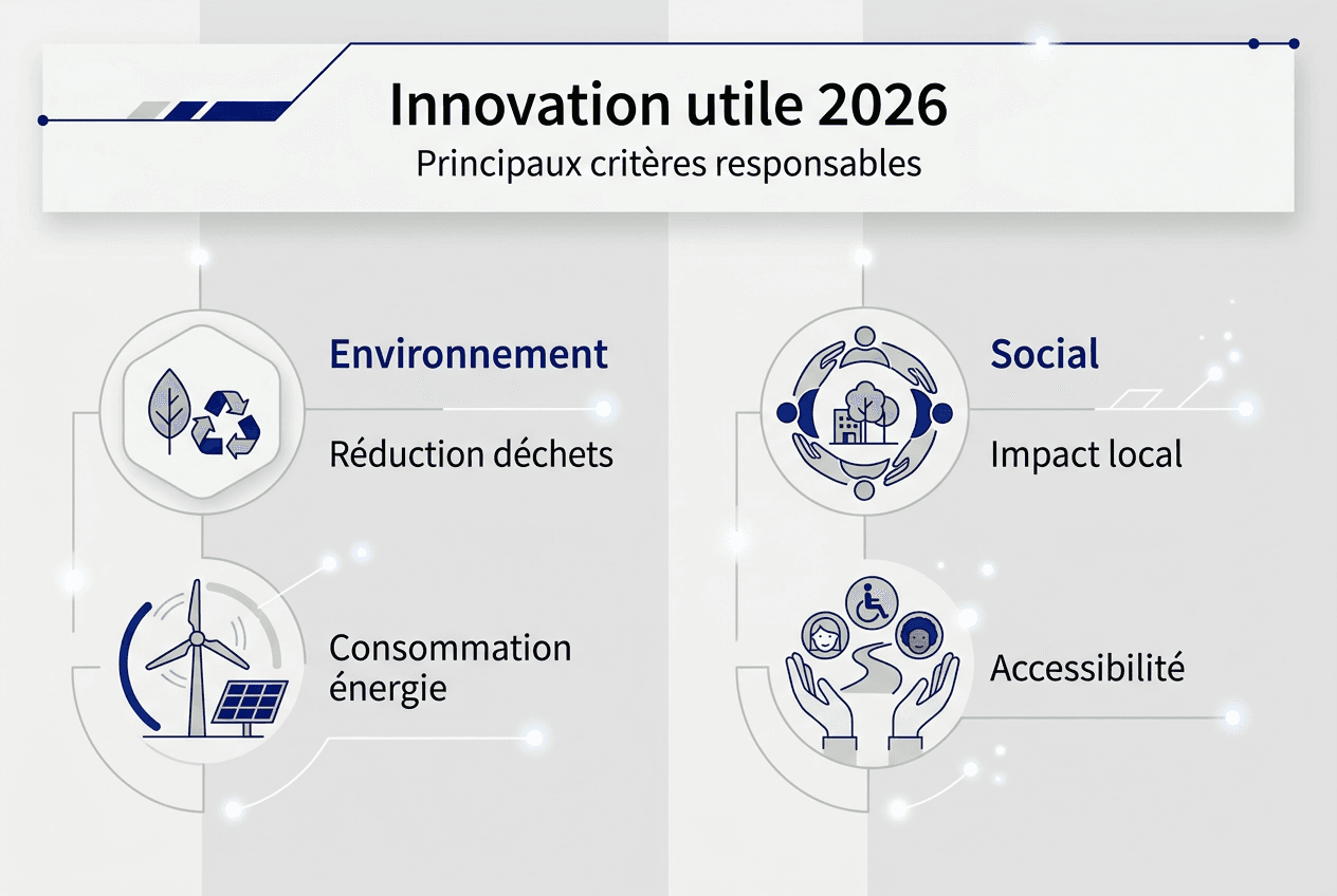 Infographie : quels critères environnementaux et sociaux pour innover ?