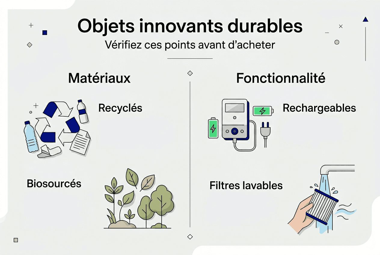 Infographie : les clés pour reconnaître un objet à la fois innovant et durable