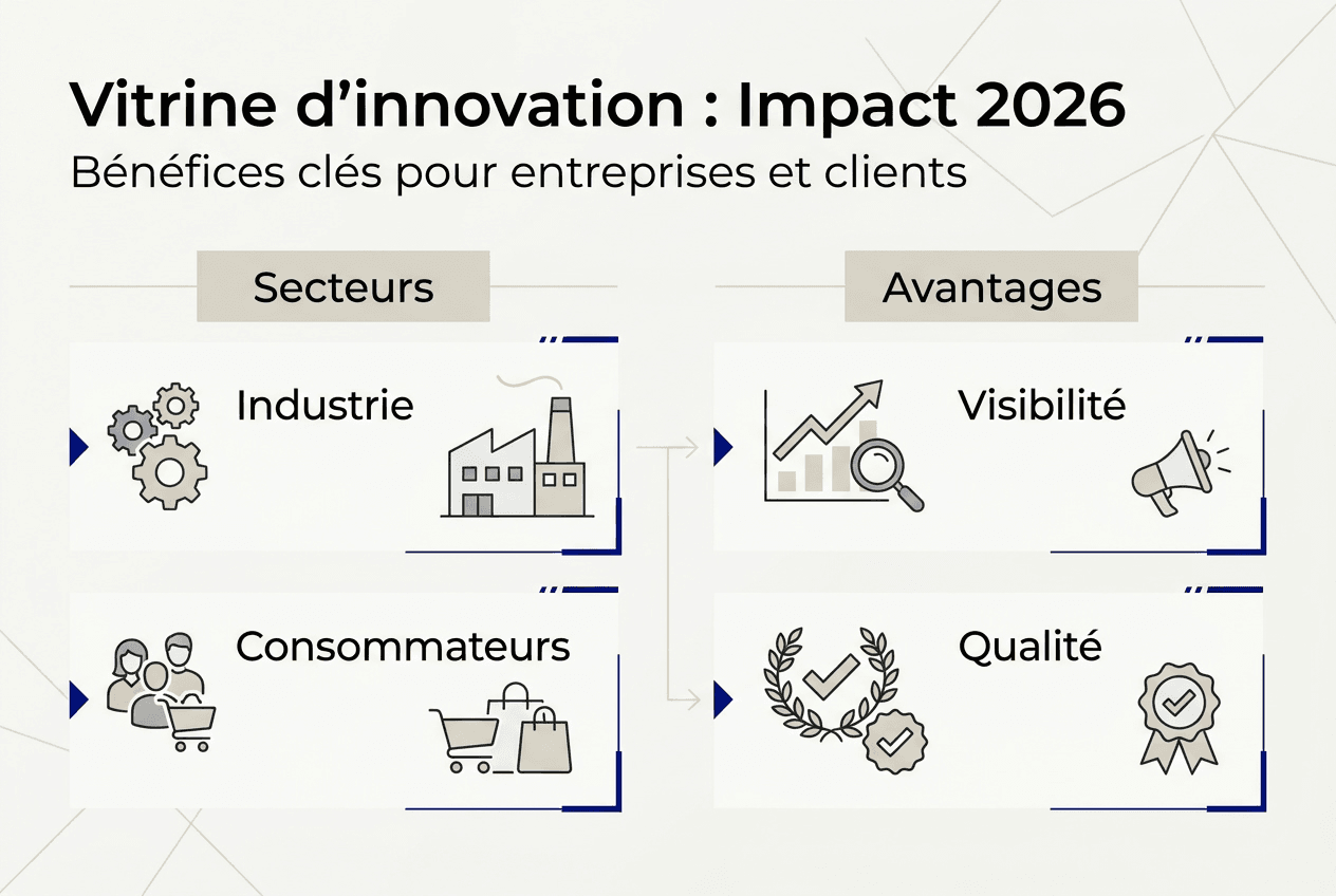 Visuel illustrant le rôle de la vitrine dans le développement de l'innovation