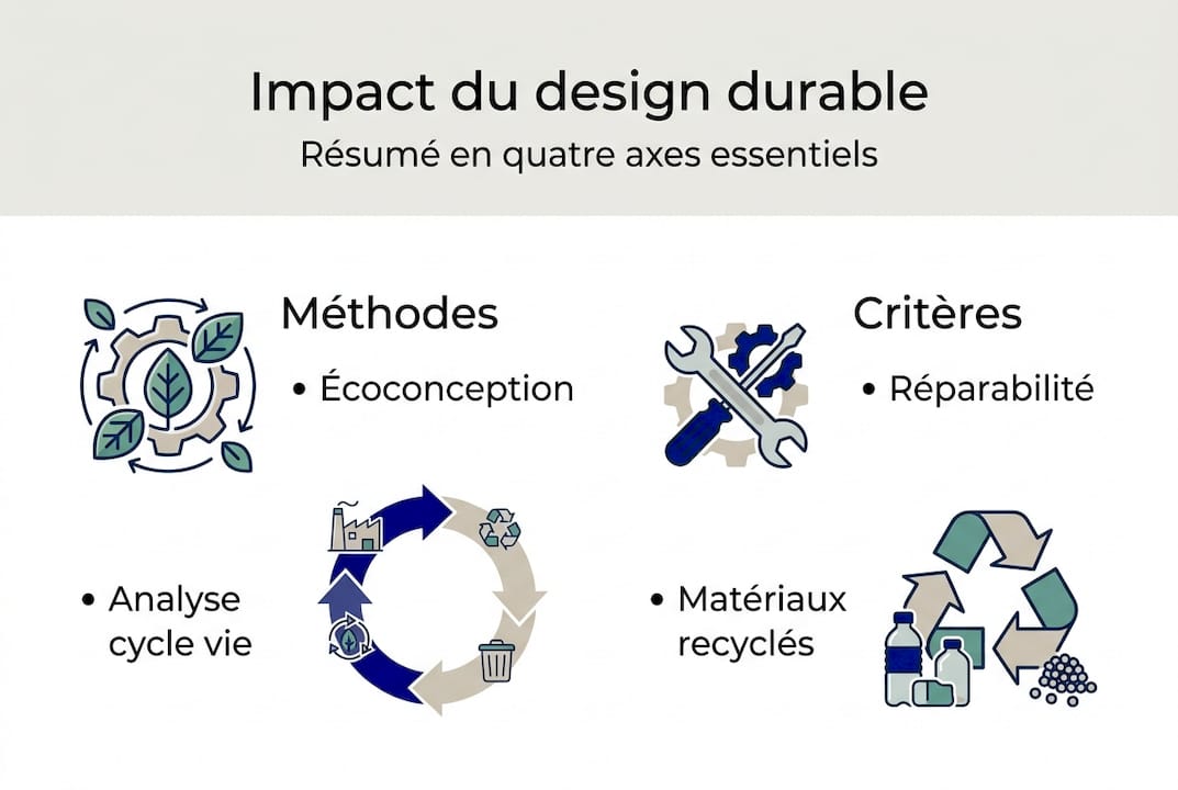 Infographie : les grands piliers du design responsable et son impact