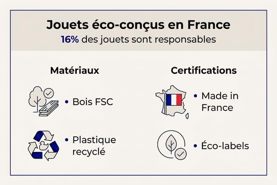 Visuel sur les jouets respectueux de l’environnement et issus d’une démarche responsable