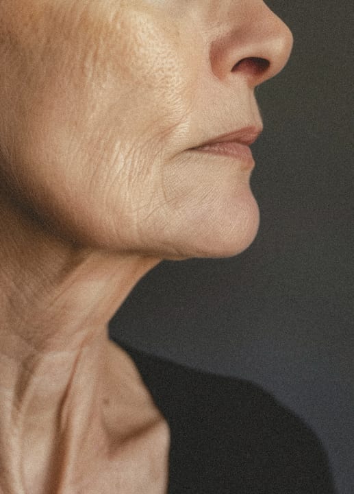 Clinician showing patient Sculptra aftercare massage