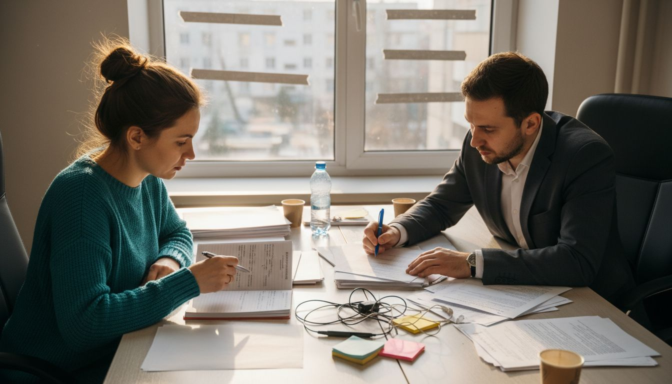 Surrogacy agency paperwork review in Kyiv office