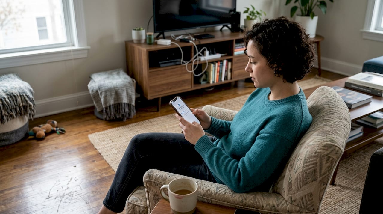 Downloading eSIM profile at home on phone