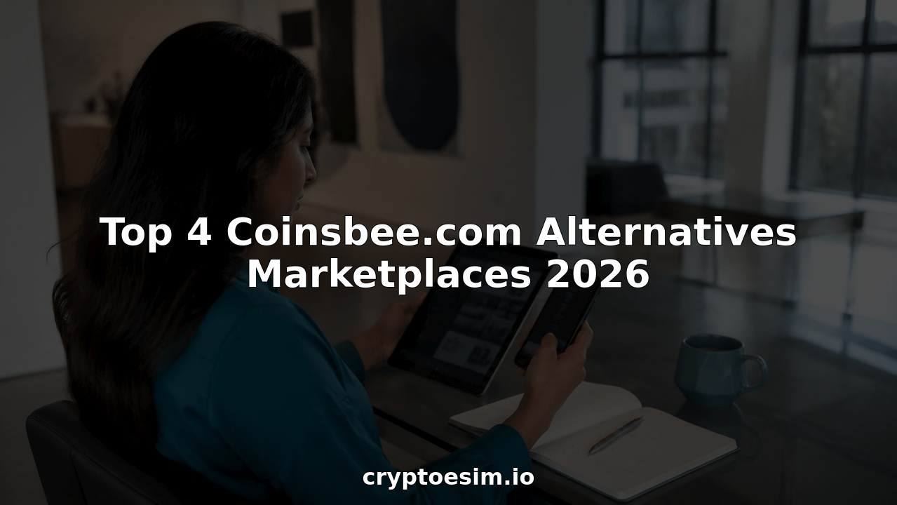 Woman browsing crypto marketplace on tablet at café