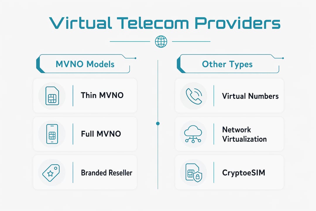 Infographic comparing virtual telecom provider types