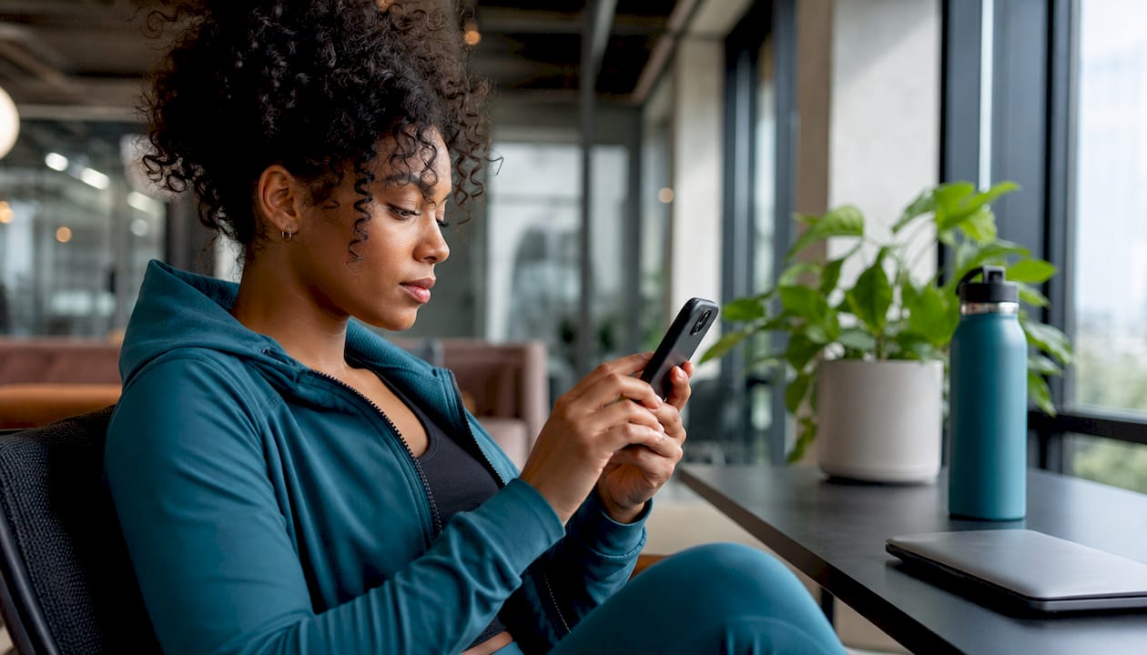 Woman adding Amex card on crypto app