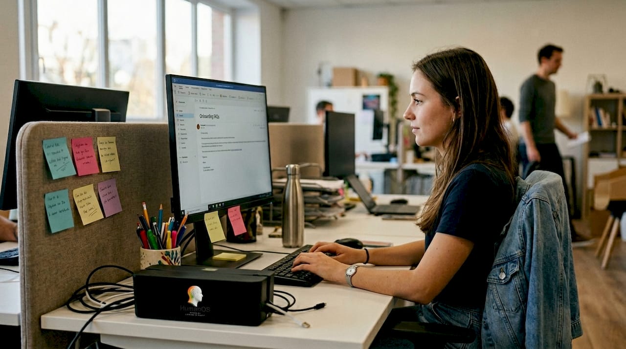 Office assistant answers onboarding questions