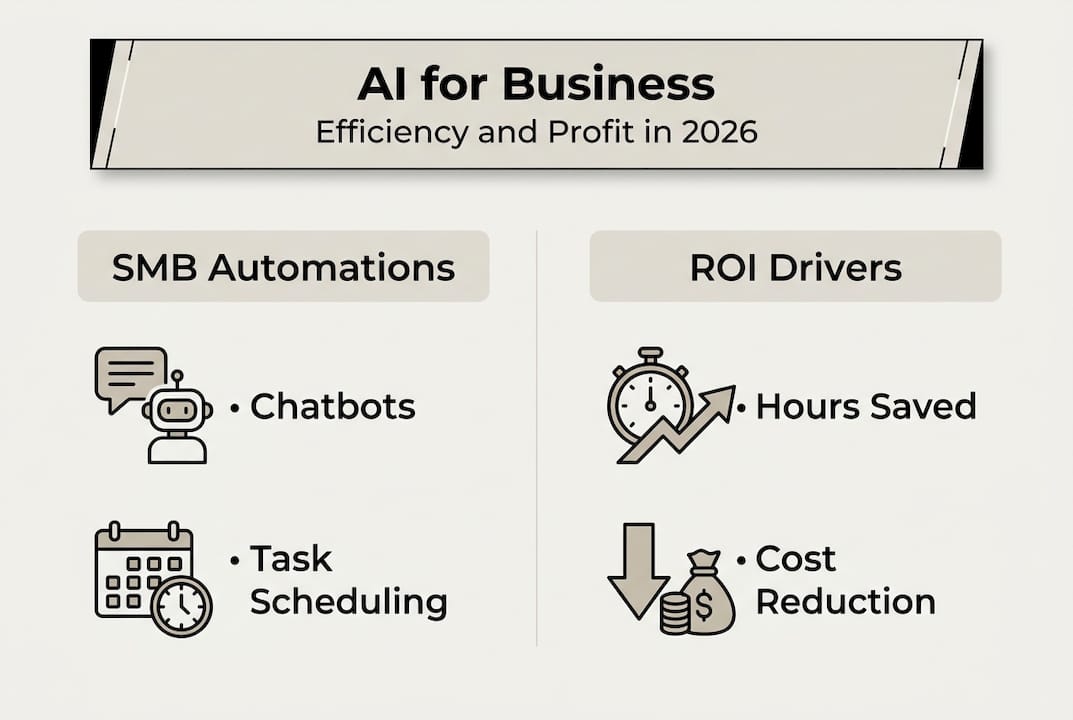 Infographic on AI automation benefits for SMBs