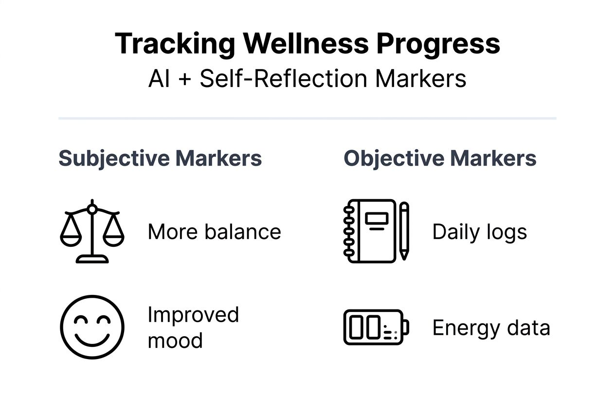 Infographic on tracking wellness with AI and reflection