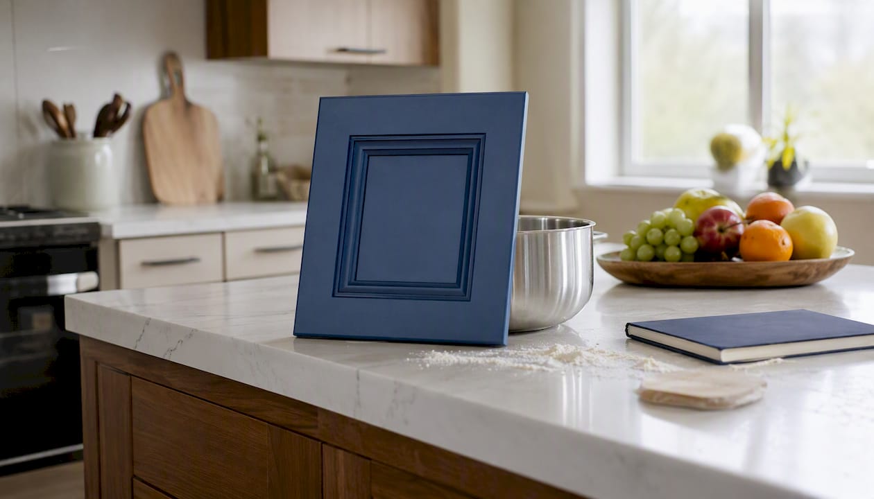 Kitchen island with cabinet door sample