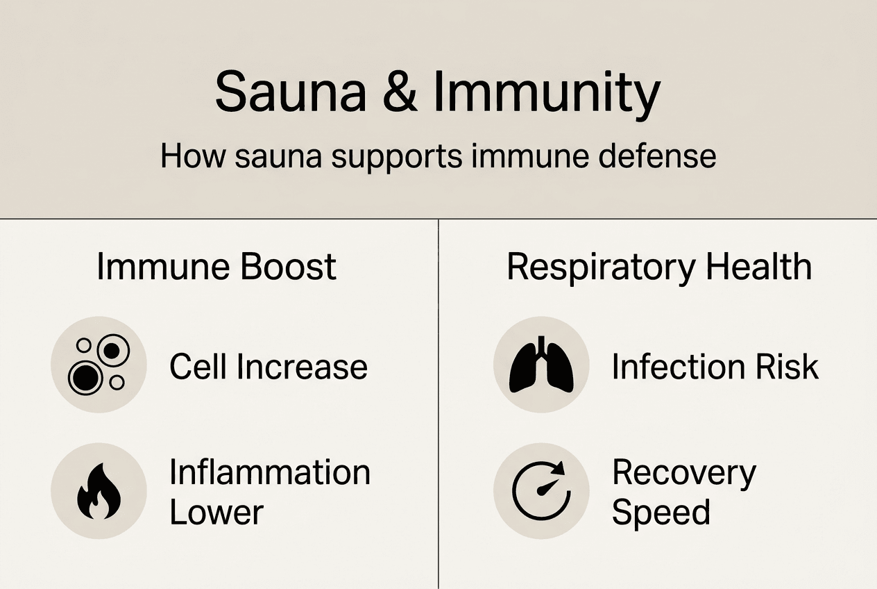 Infographic sauna immune and respiratory benefits