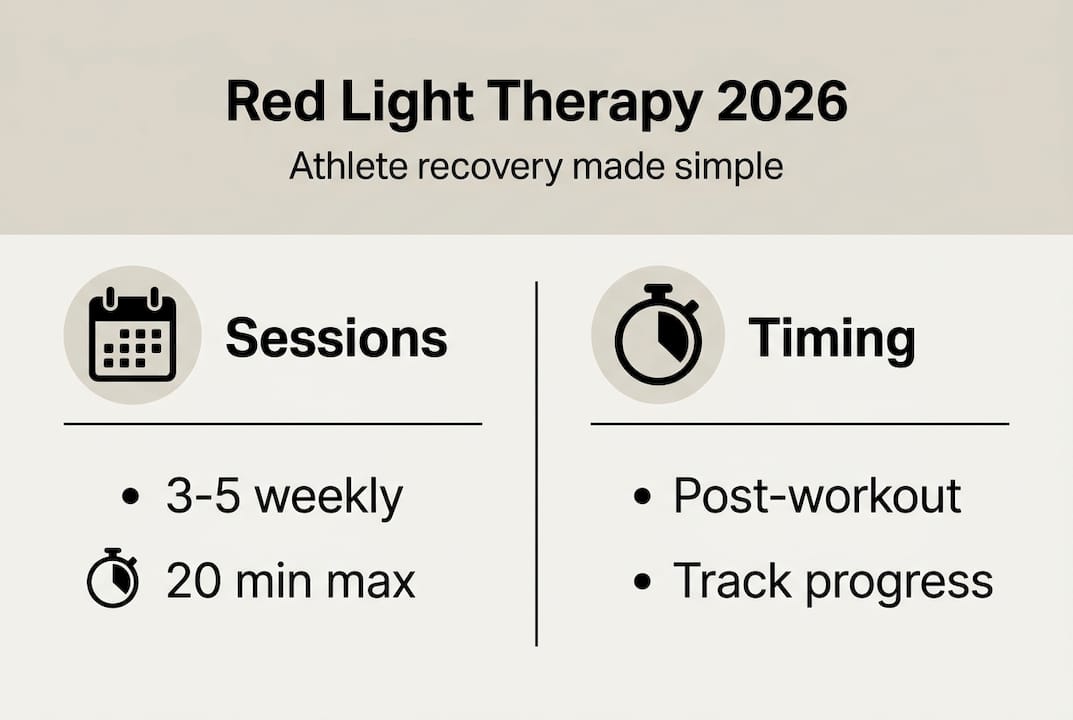 Infographic on red light therapy session tips