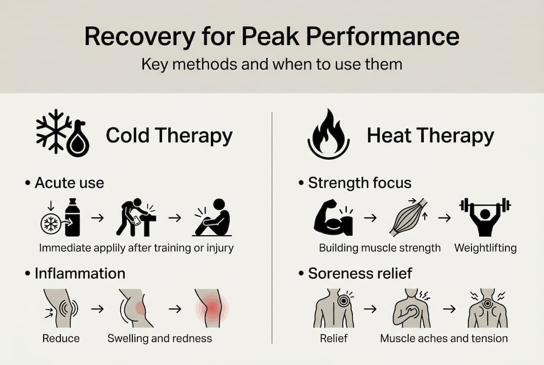 Infographic about recovery methods and timing