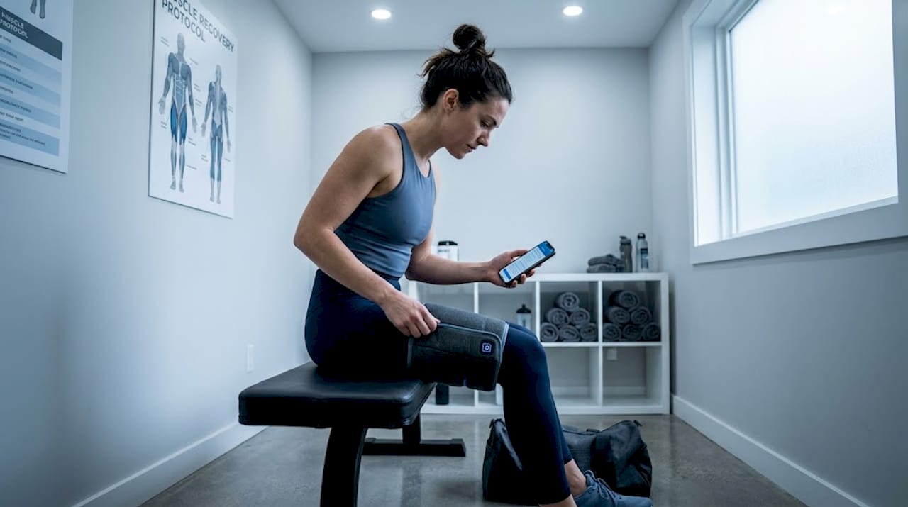 Infrared therapy used in gym recovery routine