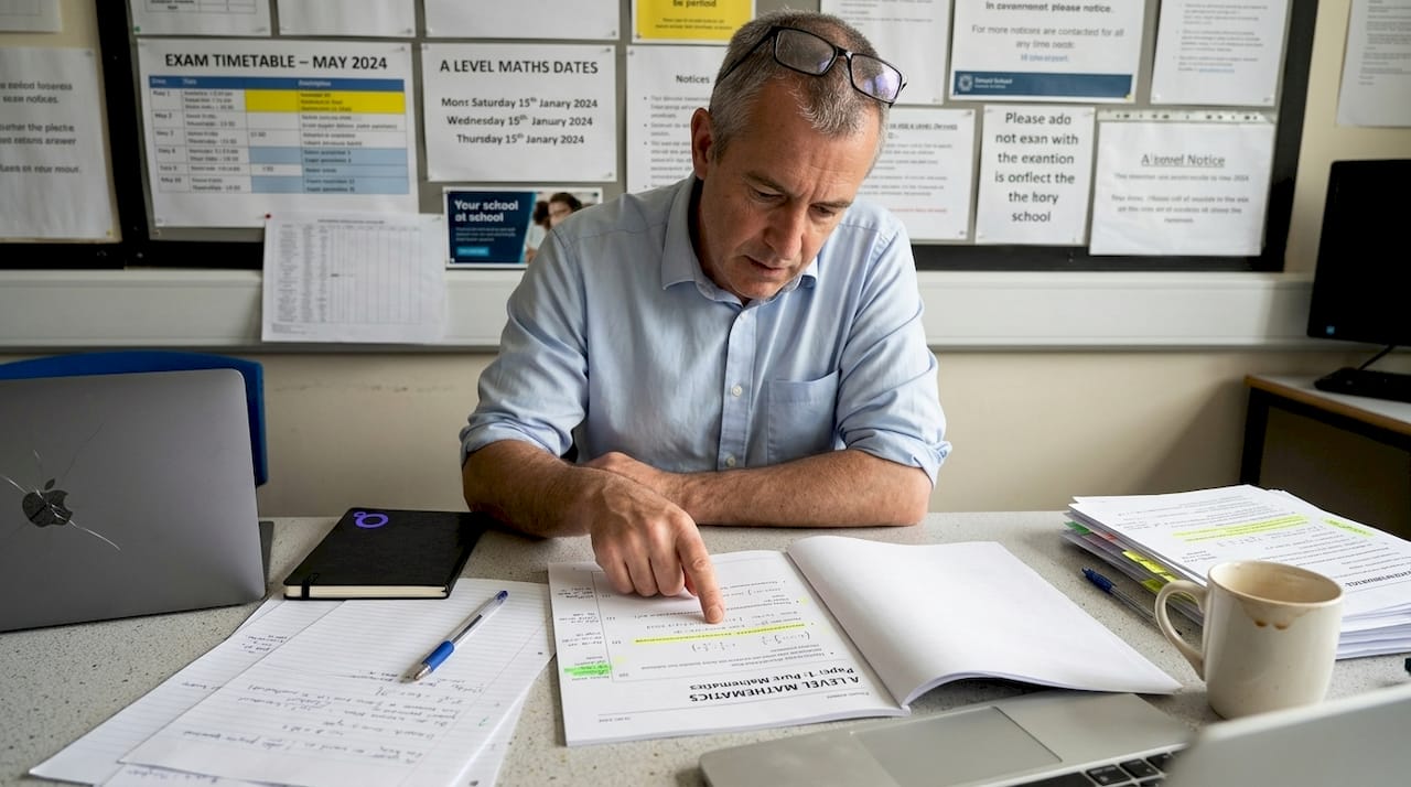 Teacher referencing exam marking criteria sheet