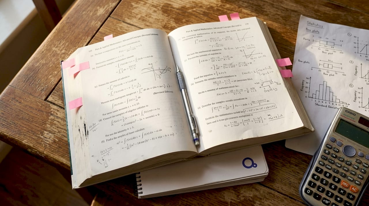 Open textbook with pure and applied maths notes