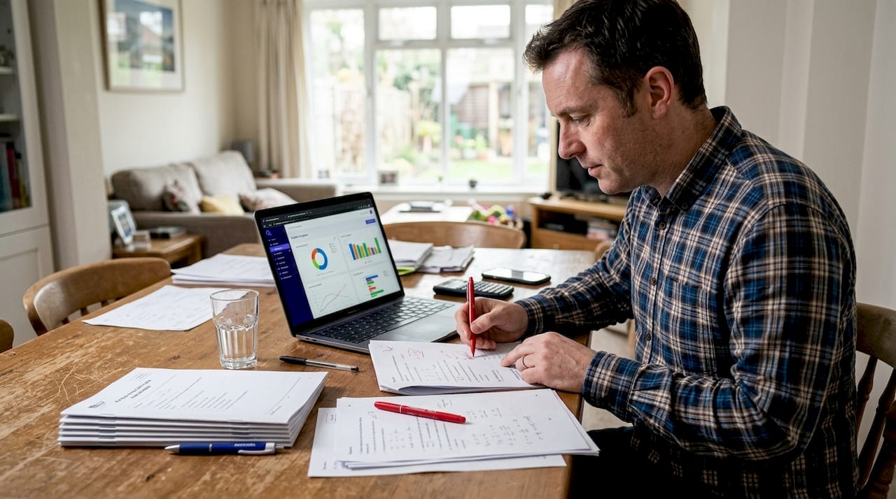 Teacher using hybrid exam prep workflow