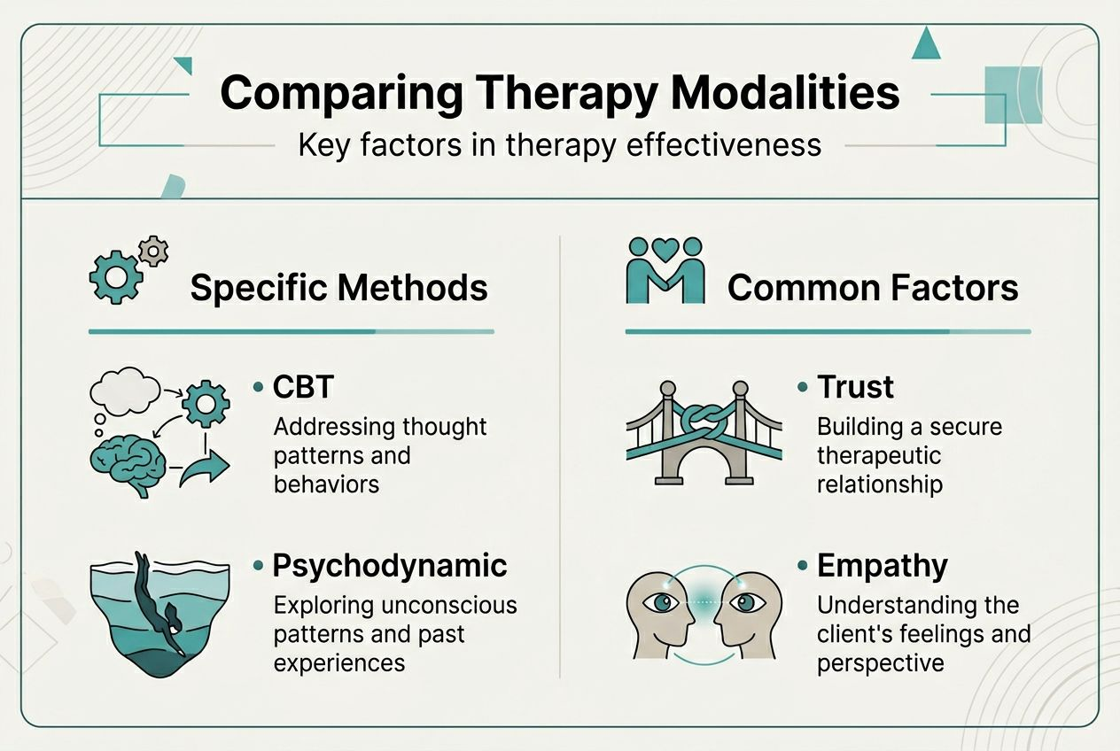 Infographic comparing types and common factors