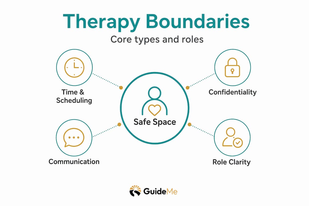 Hierarchy infographic of therapy boundary types