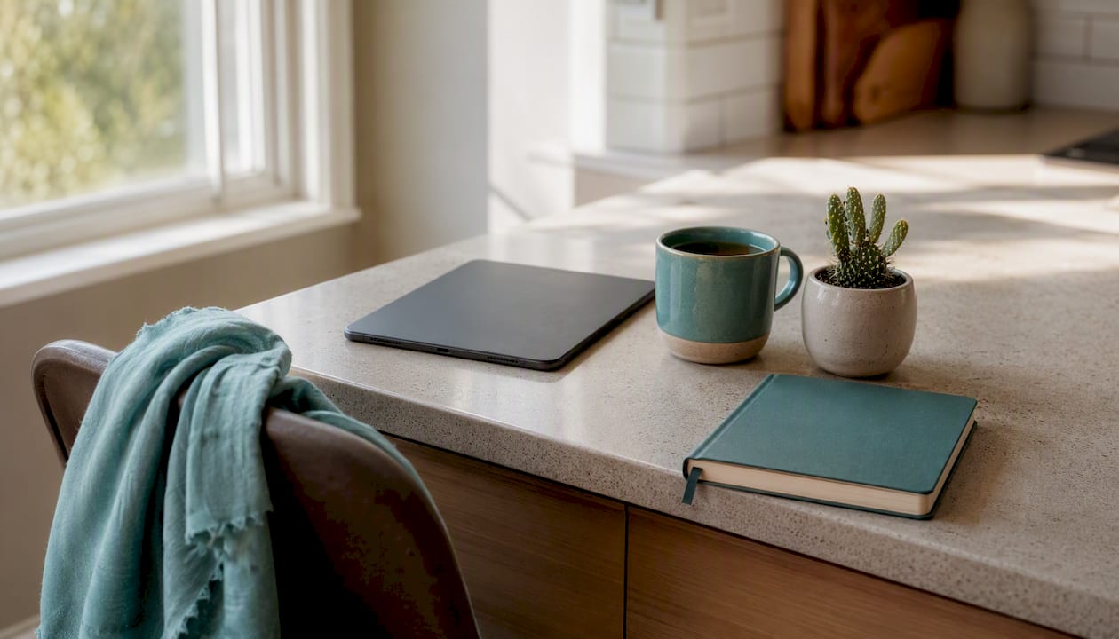 Cozy table scene suggesting planning activities