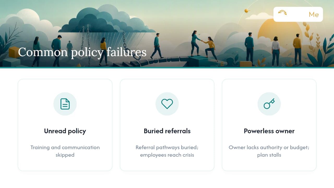 What the policy documents rarely tell you — overview diagram