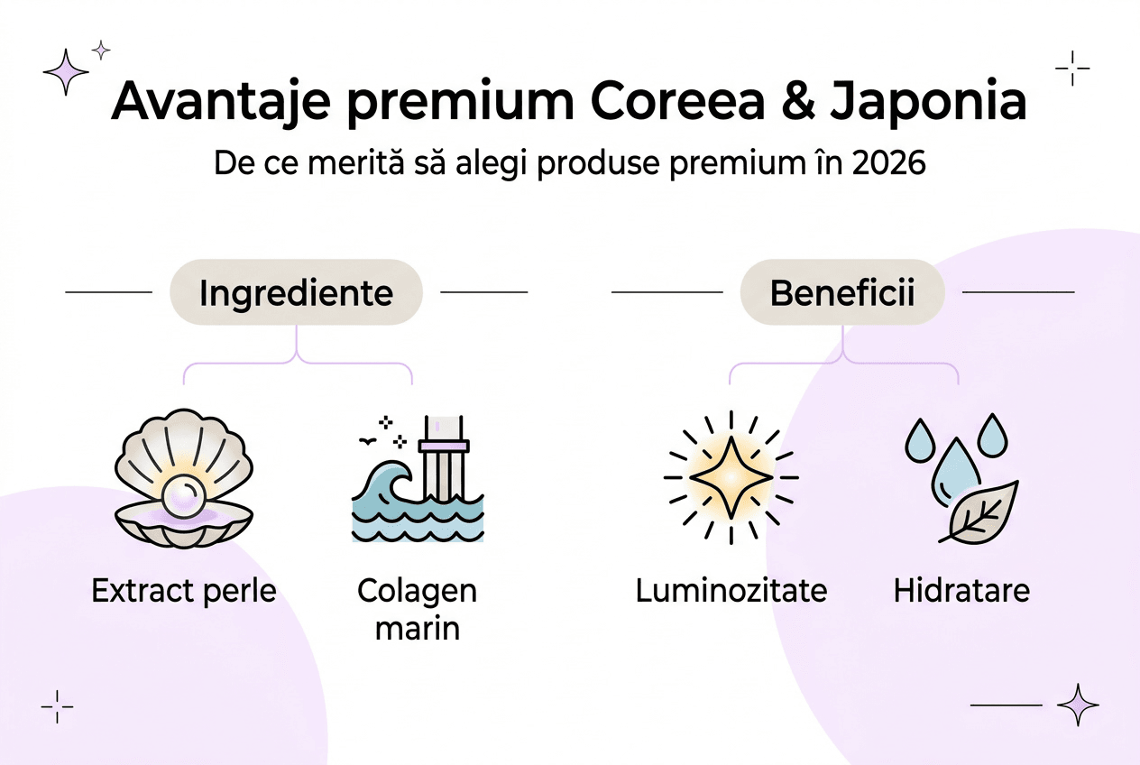 Infografic: De ce să alegi produsele de îngrijire coreene și japoneze